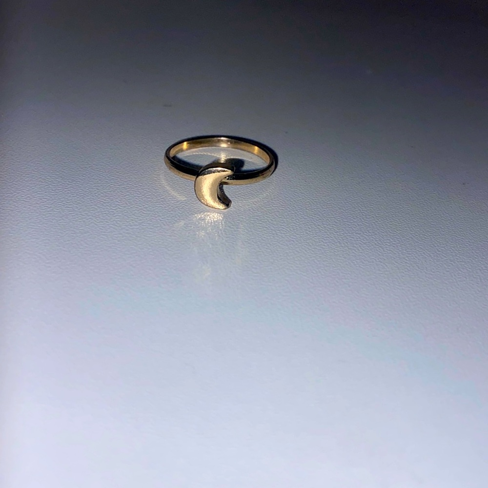 Gold Crescent Moon Ring